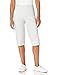 Alfred Dunner Womens Petite Allure Clam Digger Capri, White, 14P