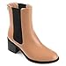 Journee Collection Womens Tayshia Tru Comfort Foam Back Heel Zip Stacked Heel Booties Tan 10 Medium WOMENS US