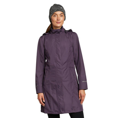 Eddie Bauer Women's Girl on the Go Trench Coat, Grape, Small