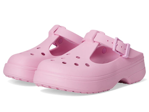 Crocs Unisex Classic Mary Jane Clogs, Pink Tweed, 8 US Women