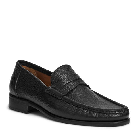 Bruno Magli mens Tonio Penny Loafers Black Cervo 7.5
