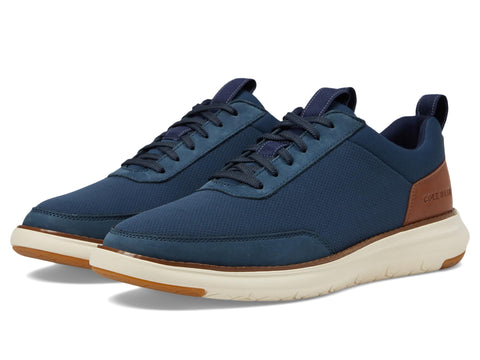 Cole Haan Men's Grand Remix Sneakers, Magnet/British Tan/Oat, 10.5