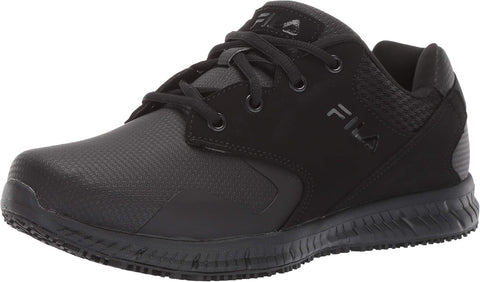 Fila Men's Memory Layers Slip Resistant Work Shoe Food Service, Black, 10