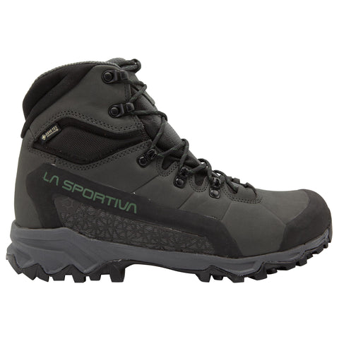 La Sportiva Mens Nucleo High II GTX Waterproof Hiking Boot, Carbon/Forest, 12.5