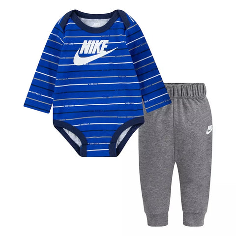 Nike Boy`s Striped Bodysuit & Pants 2 Piece Set