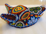 Cabeza de coyote con cuentas huichol